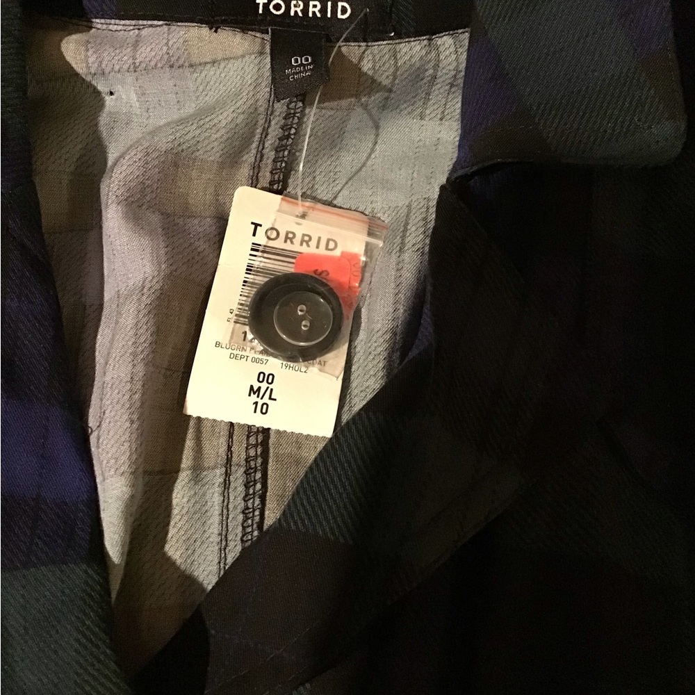 Torrid Plaid Dress Trench Coat